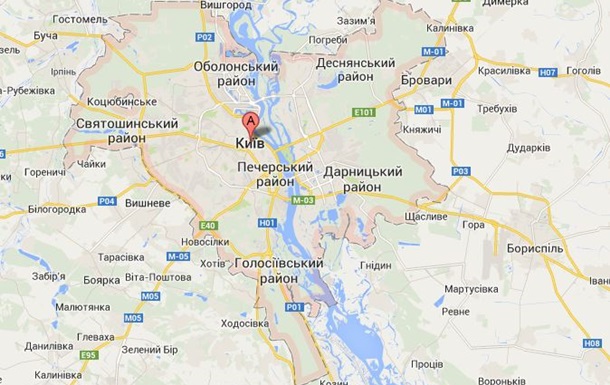 Карта районів Києва та передмістя